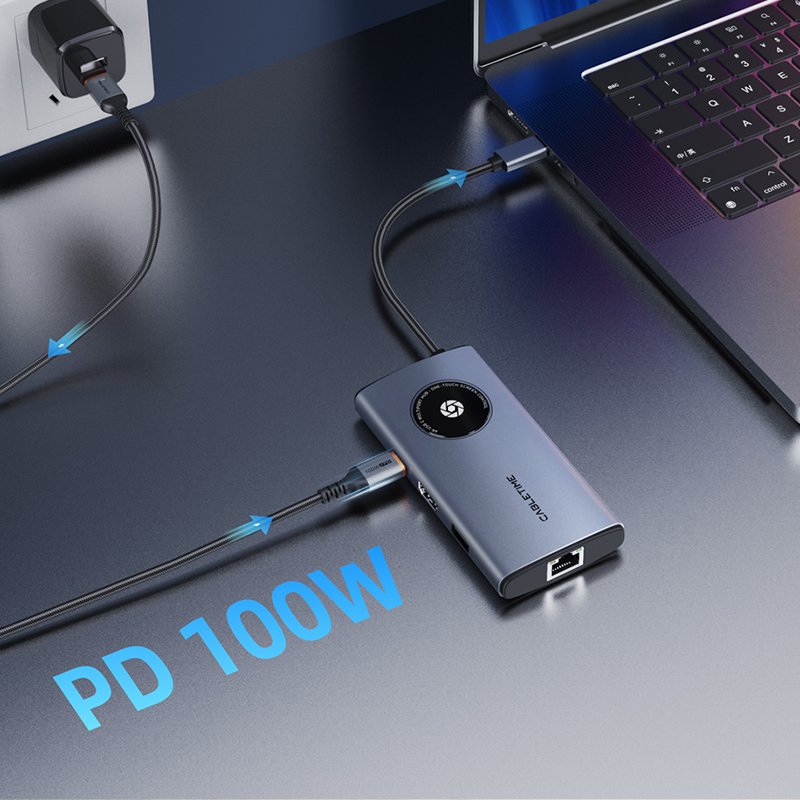 CABLETIME CB92G 8-in-1 4k 30Hz USB C Lens Series Hub - Image 5