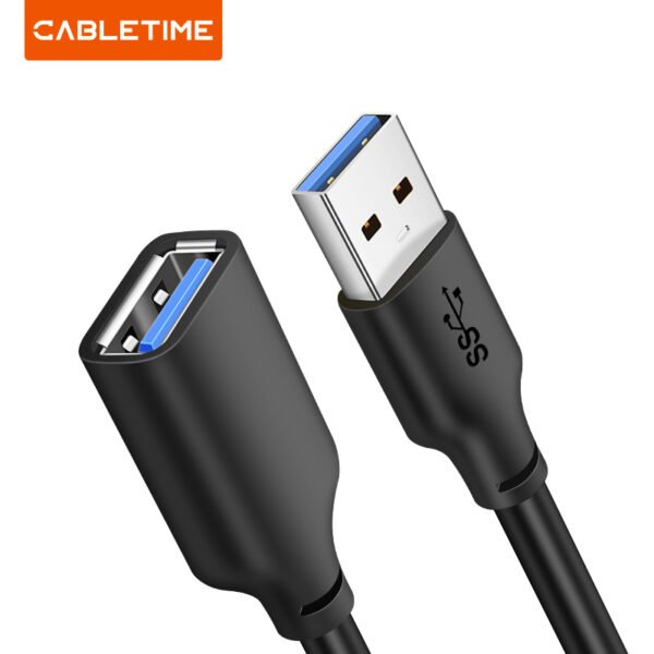 CABLETIME USB A 3.0 Male To Female Extension Cable (2M)