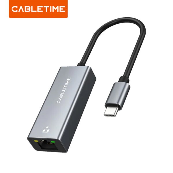 CABLETIME CB51G Thunderbolt 3 USB C to 1000Mbps RJ45 Gigabit Ethernet Adapter