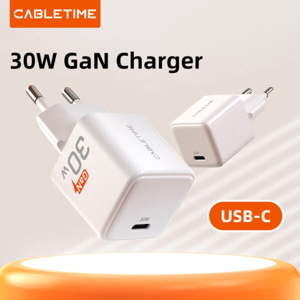 CABLETIME GaN 30W Ultra-Fast USB-C Wall Charger