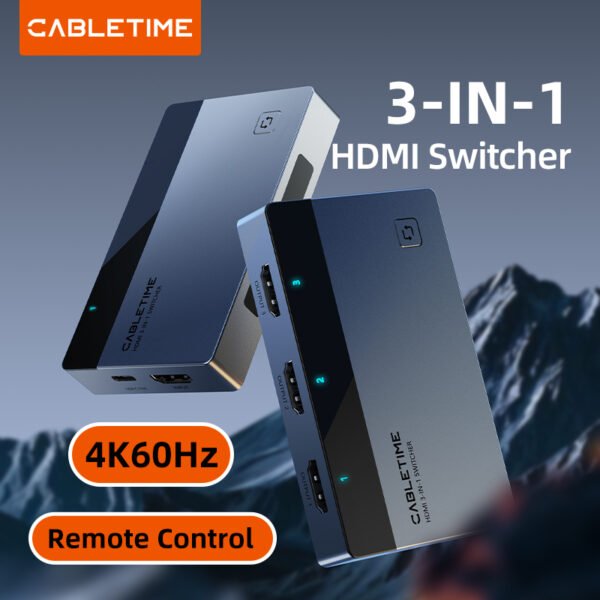 CABLETIME CP35G 2-in-1 HDMI 2.0 4K 60Hz Uni-Direction Switcher