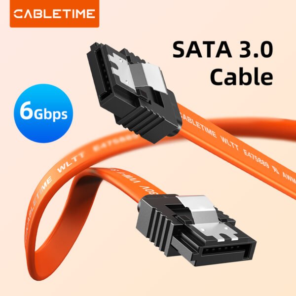 CABLETIME CAS2E SATA 3.0 6Gbps HDD SSD Cable